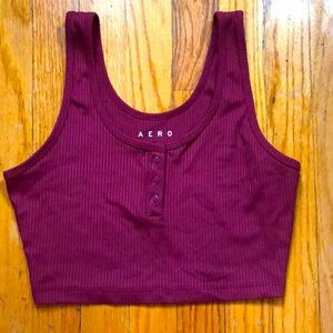 Aeropostale crop size medium color maroon burgundy